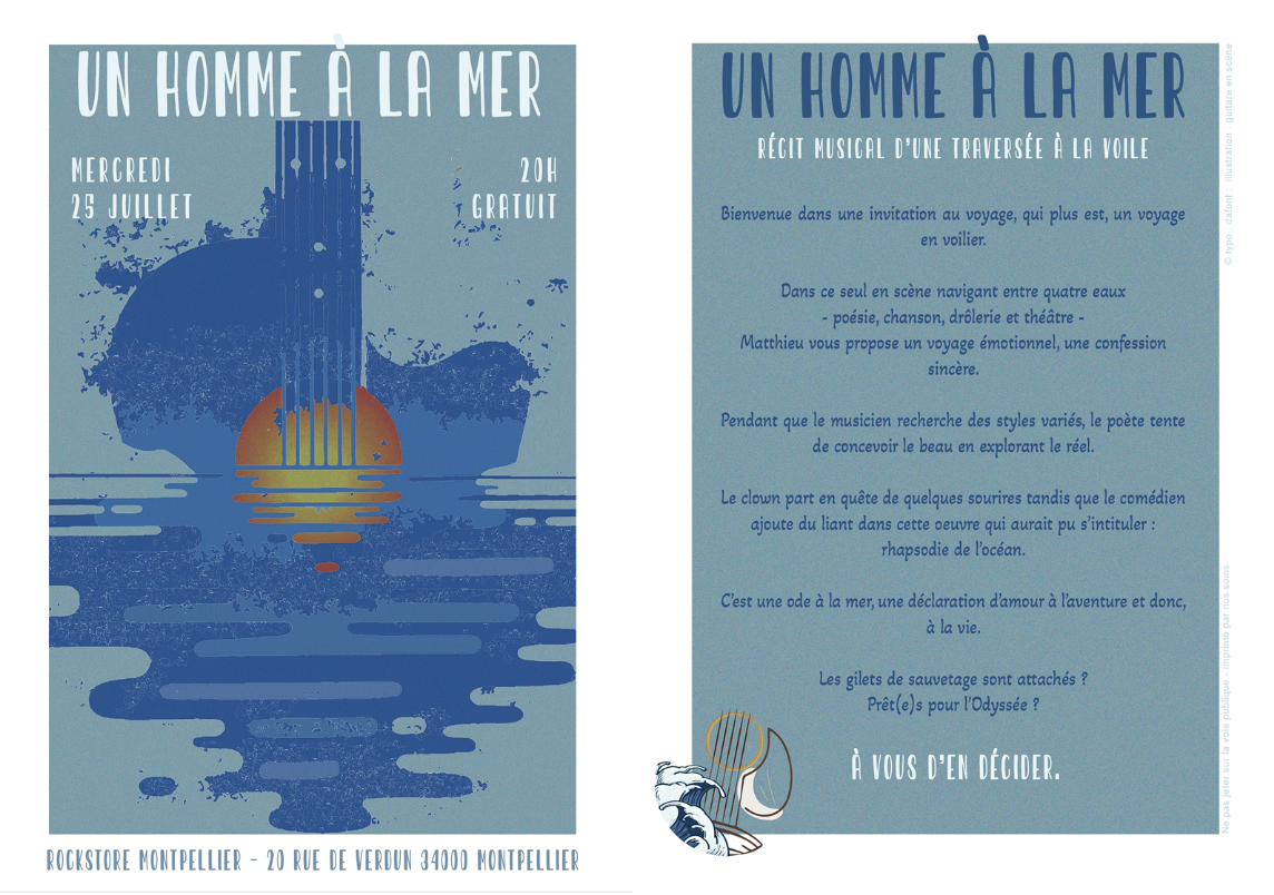 Réalisation d'un flyer pour un prestataire réel pour un cours à la fac